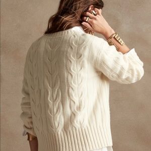 Banana Republic Italian Merino Wool Cable-knit Sweater